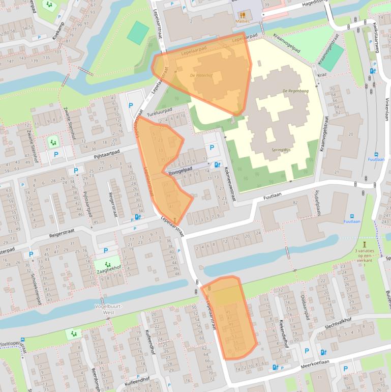 Kaart van postcodegebied 2623NW.