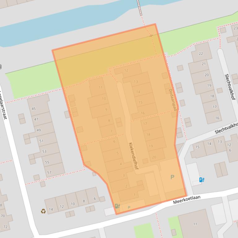 Kaart van postcodegebied 2623PB.