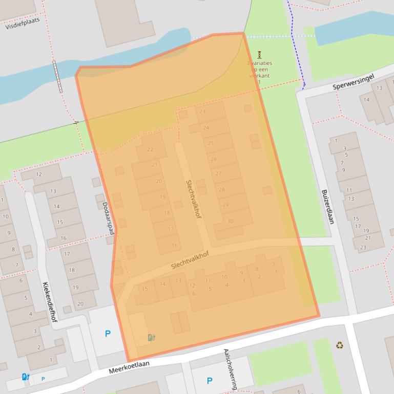 Kaart van postcodegebied 2623PE.