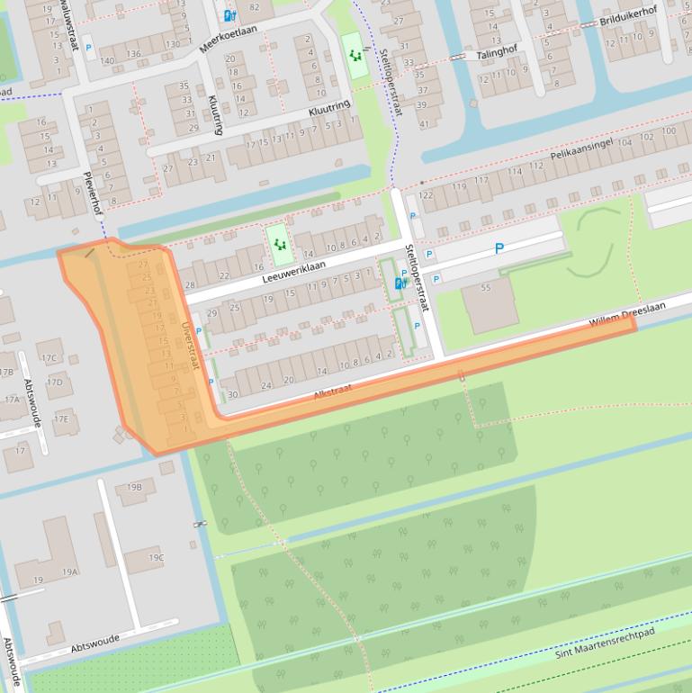 Kaart van postcodegebied 2623RA.