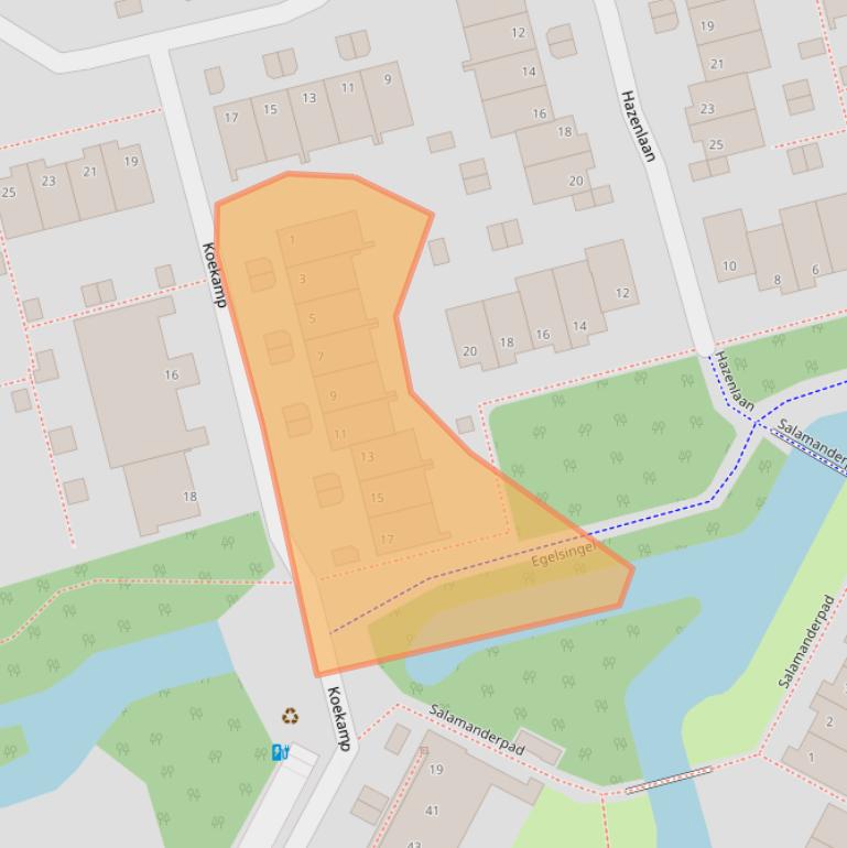 Kaart van postcodegebied 2623XM.