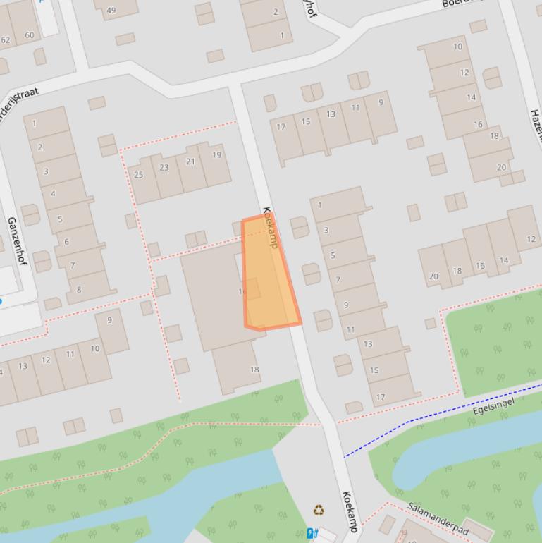 Kaart van postcodegebied 2623XT.