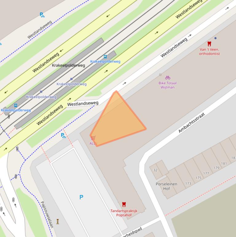 Kaart van postcodegebied 2624AB.