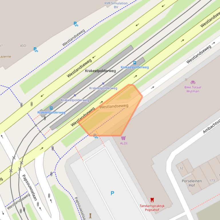 Kaart van postcodegebied 2624AC.