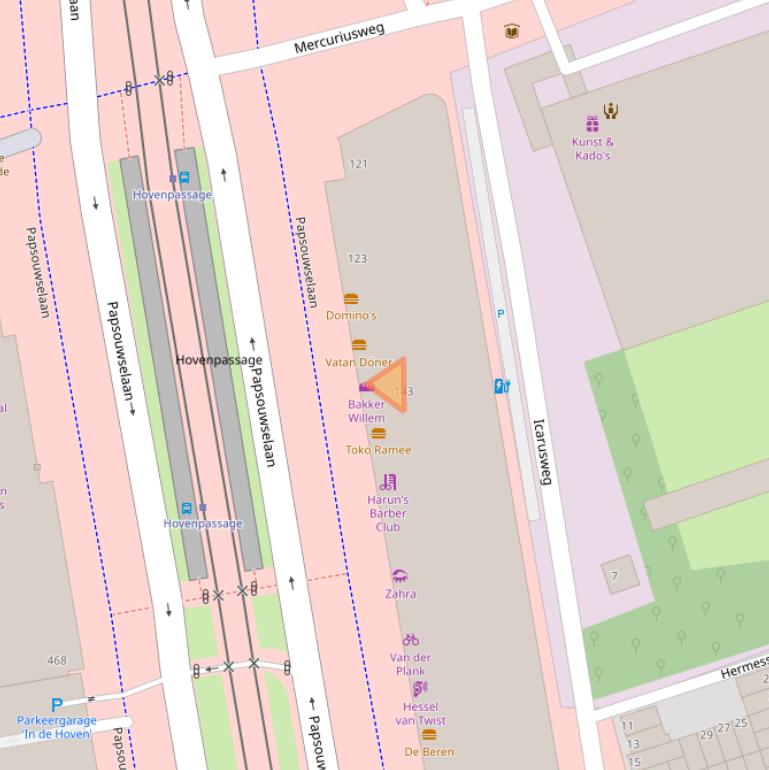 Kaart van postcodegebied 2624AM.