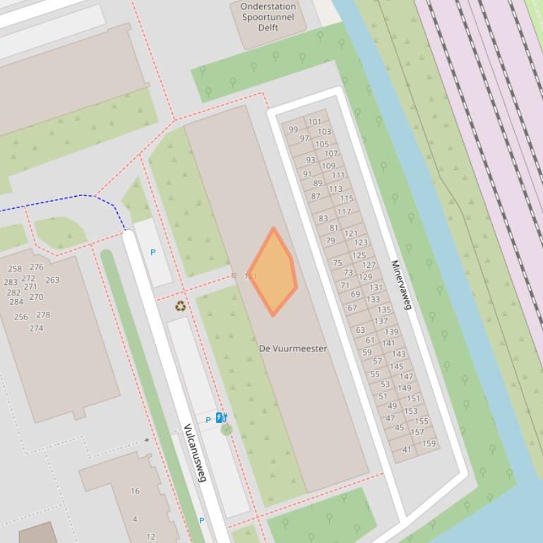 Kaart van postcodegebied 2624AR.