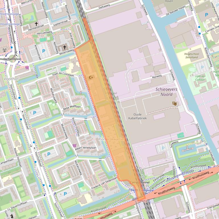 Kaart van postcodegebied 2624AV.