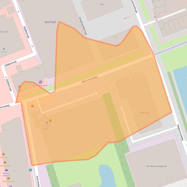 Kaart van postcodegebied 2624BC.