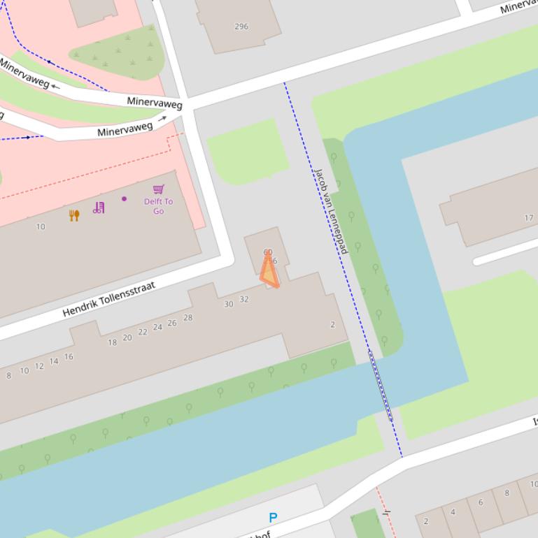 Kaart van postcodegebied 2624BV.