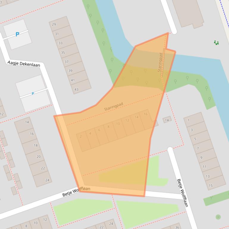 Kaart van postcodegebied 2624CA.