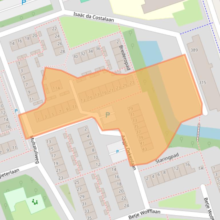 Kaart van postcodegebied 2624CB.