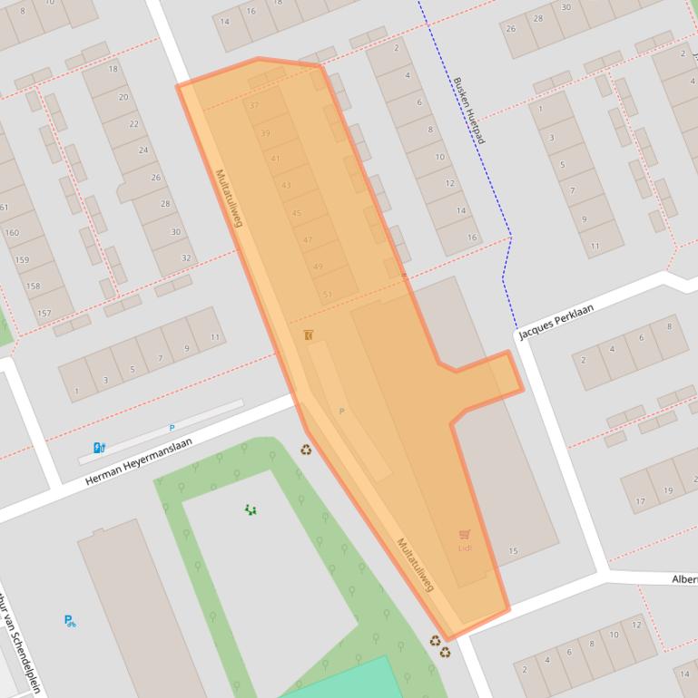Kaart van postcodegebied 2624CE.