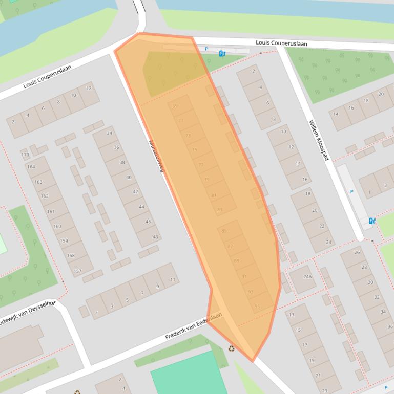 Kaart van postcodegebied 2624CG.