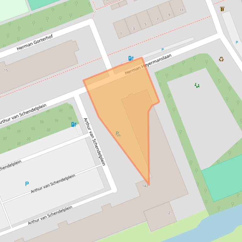 Kaart van postcodegebied 2624CM.