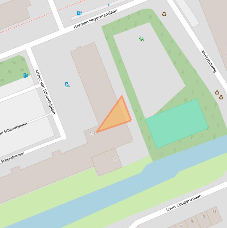 Kaart van postcodegebied 2624CW.
