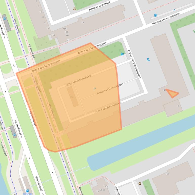 Kaart van postcodegebied 2624CZ.