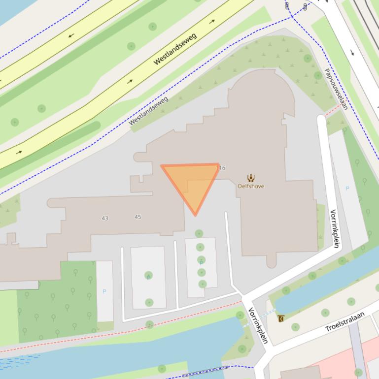 Kaart van postcodegebied 2624DW.