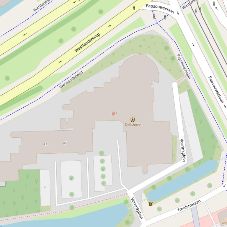 Kaart van postcodegebied 2624DX.