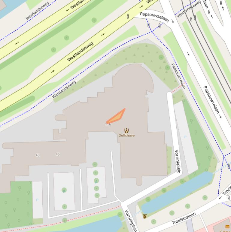 Kaart van postcodegebied 2624DZ.