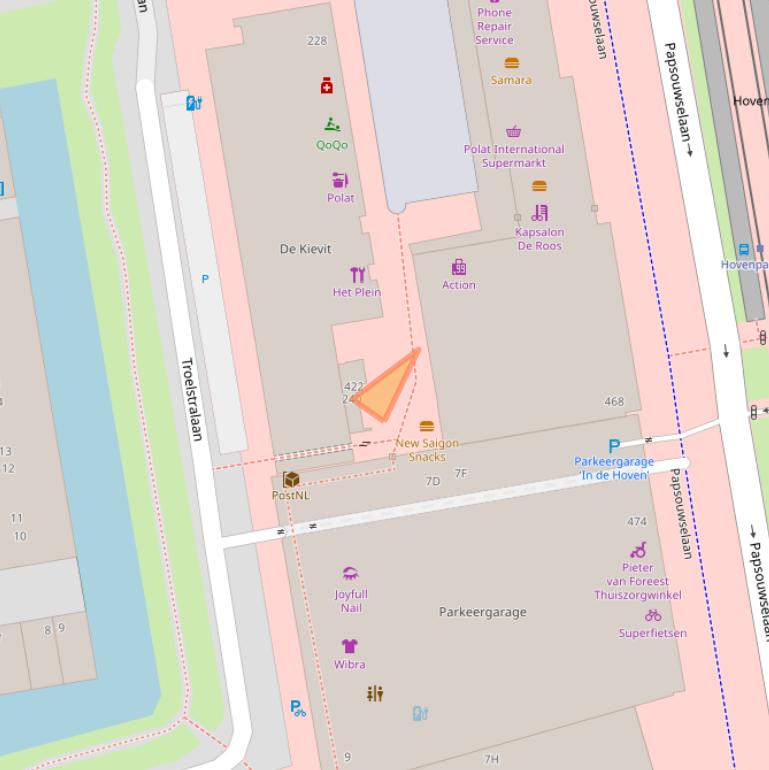 Kaart van postcodegebied 2624EJ.