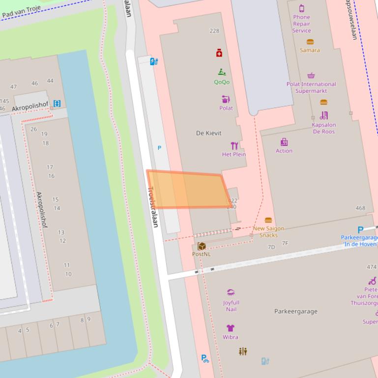 Kaart van postcodegebied 2624EL.