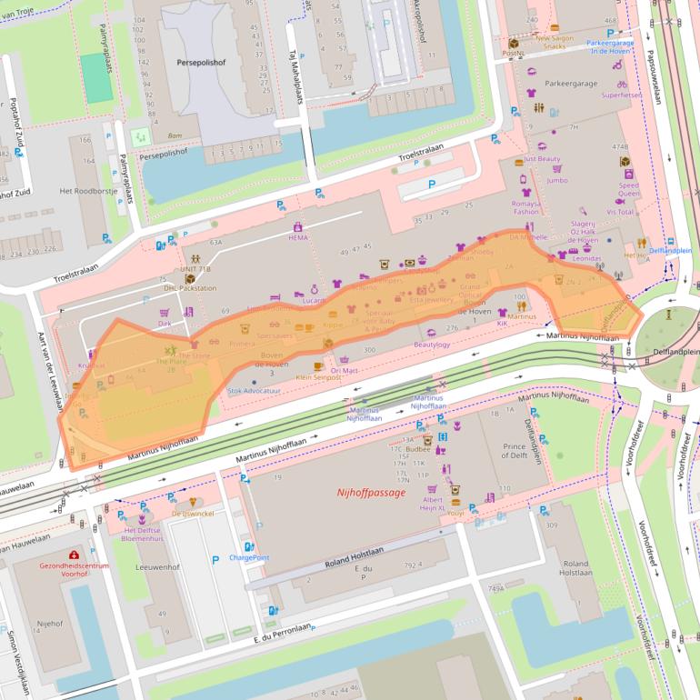 Kaart van postcodegebied 2624ES.