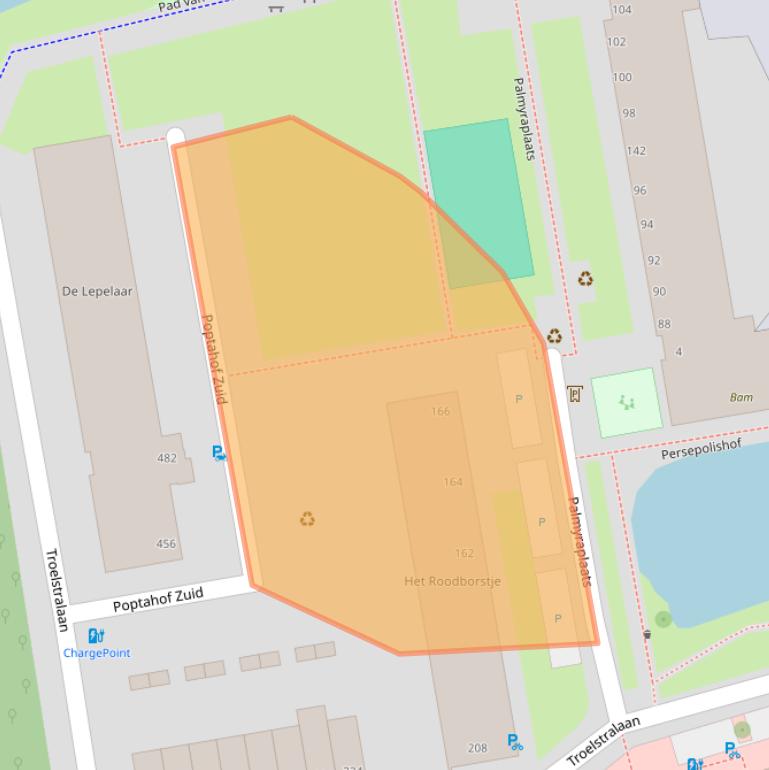 Kaart van postcodegebied 2624GA.