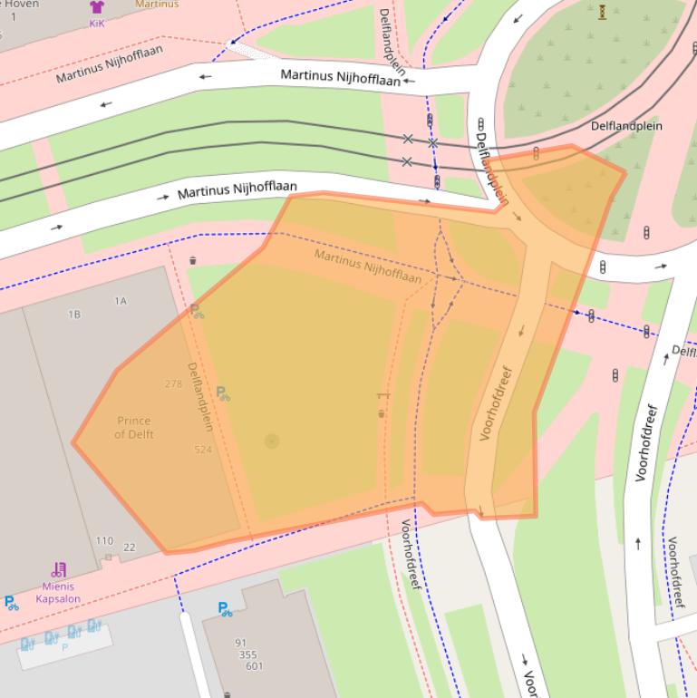 Kaart van postcodegebied 2624GD.