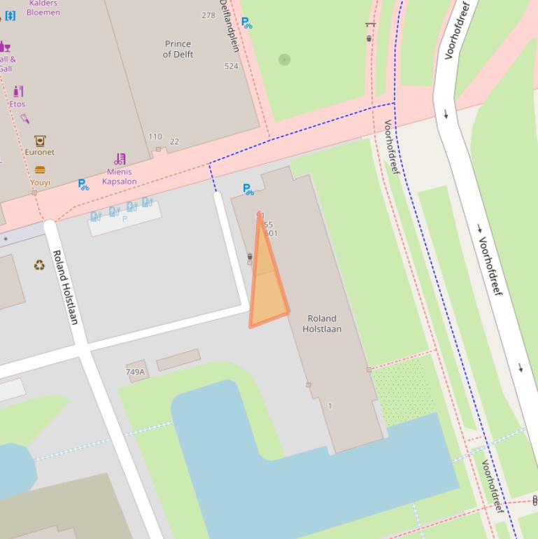 Kaart van postcodegebied 2624HE.