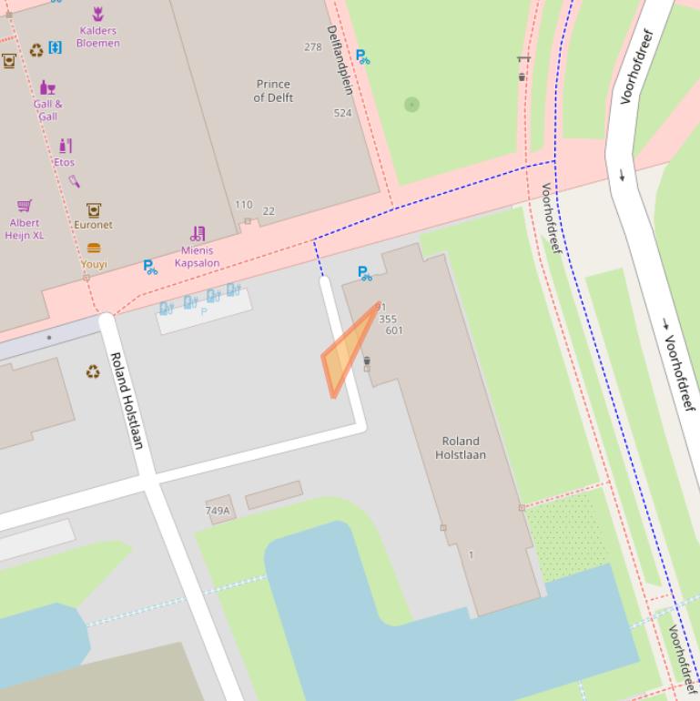 Kaart van postcodegebied 2624HH.