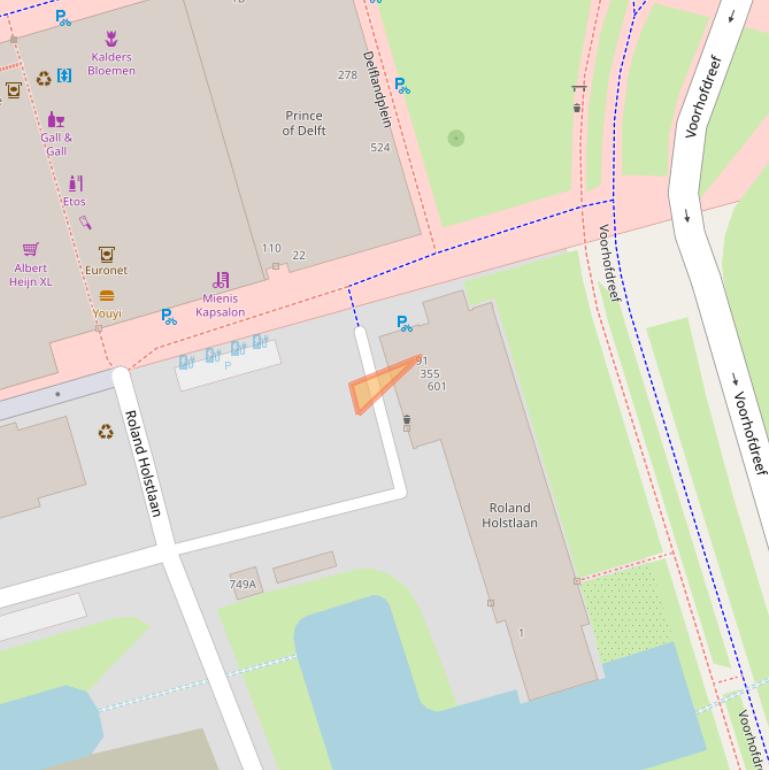 Kaart van postcodegebied 2624HJ.