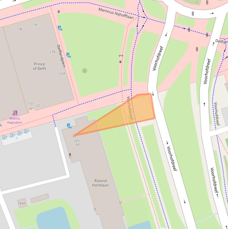 Kaart van postcodegebied 2624HL.