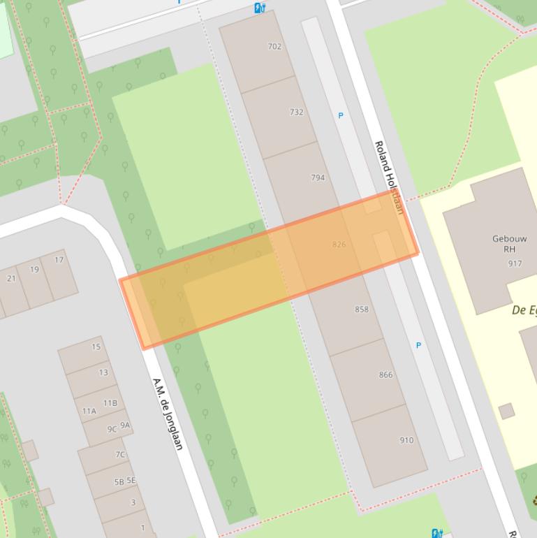 Kaart van postcodegebied 2624JG.