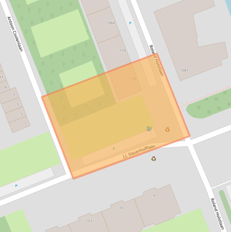 Kaart van postcodegebied 2624JT.