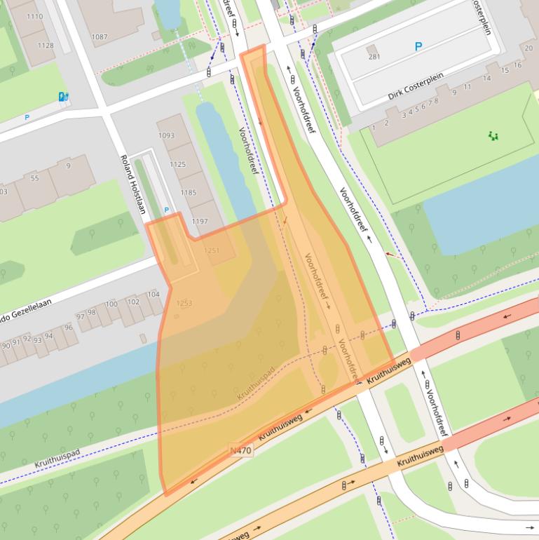 Kaart van postcodegebied 2624KS.