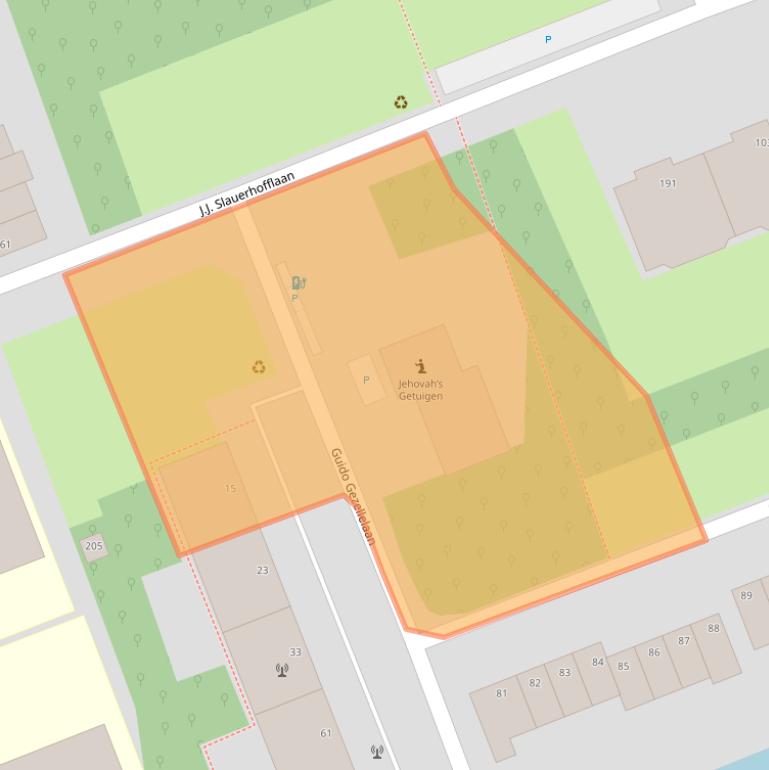 Kaart van postcodegebied 2624KT.