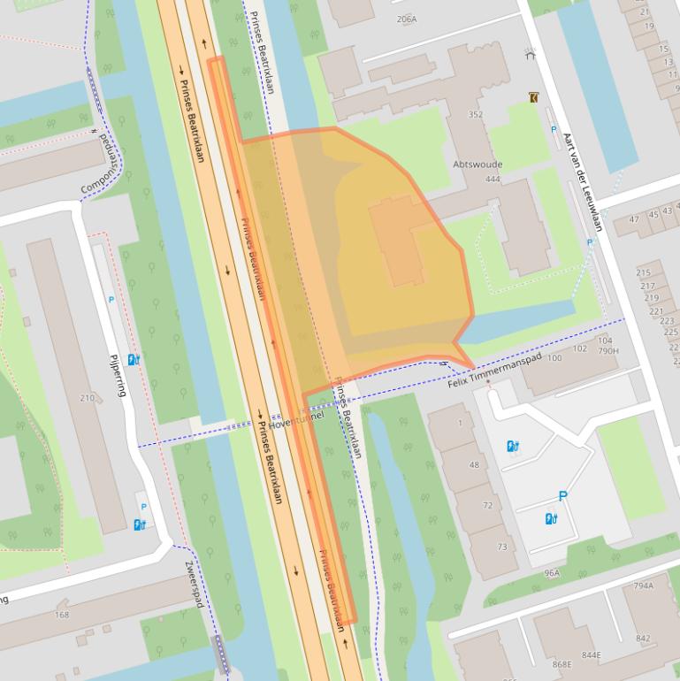 Kaart van postcodegebied 2624LL.