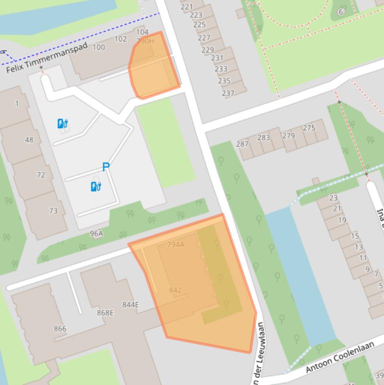 Kaart van postcodegebied 2624LS.