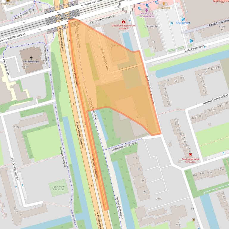 Kaart van postcodegebied 2624MD.