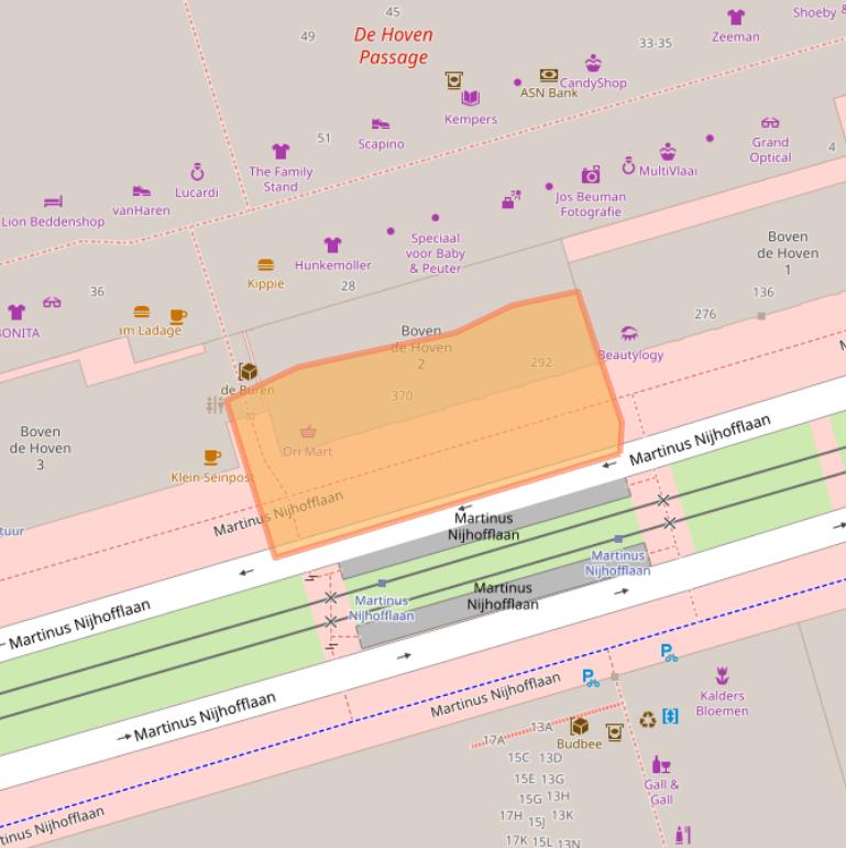Kaart van postcodegebied 2624MG.