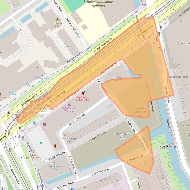 Kaart van postcodegebied 2624MT.