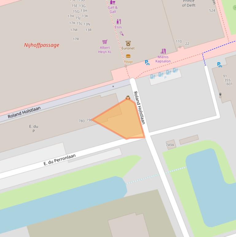 Kaart van postcodegebied 2624NA.