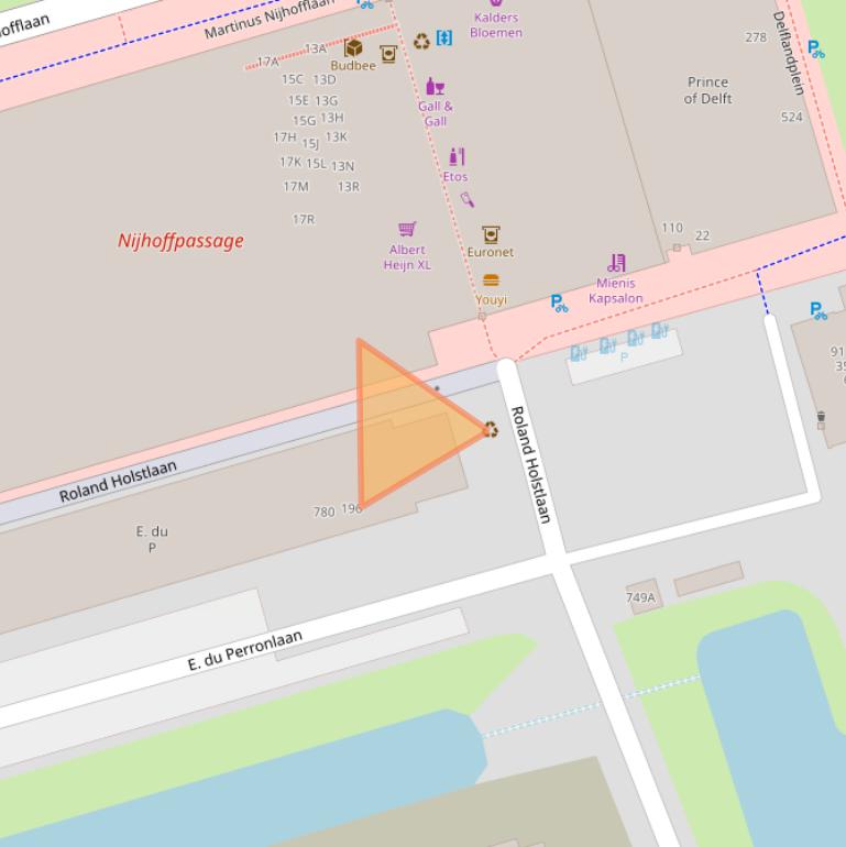 Kaart van postcodegebied 2624NB.