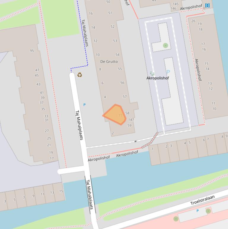 Kaart van postcodegebied 2624NK.