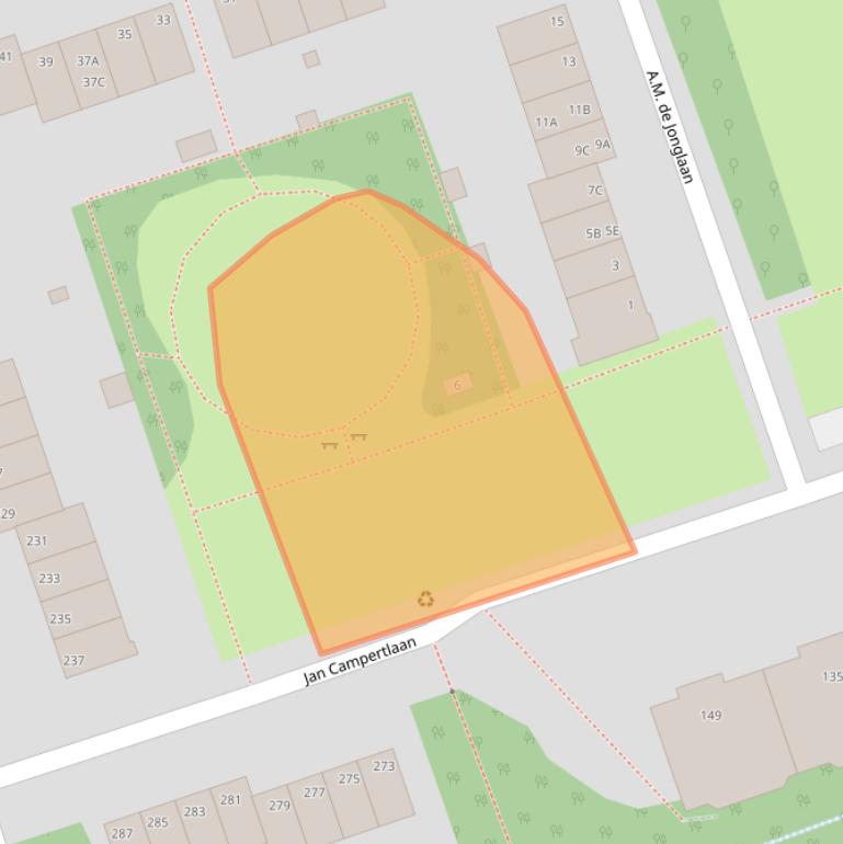 Kaart van postcodegebied 2624NR.