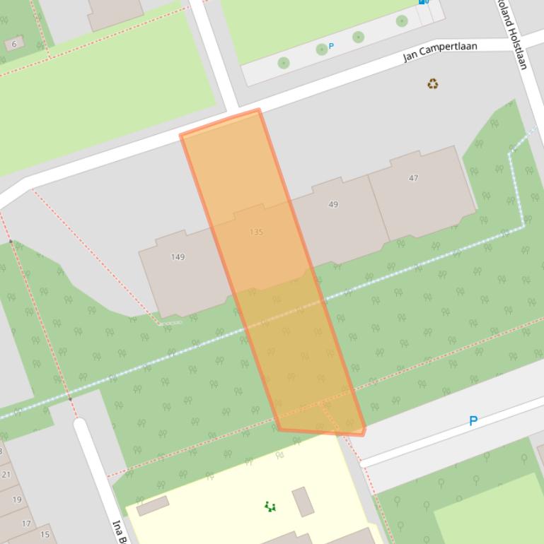 Kaart van postcodegebied 2624PB.