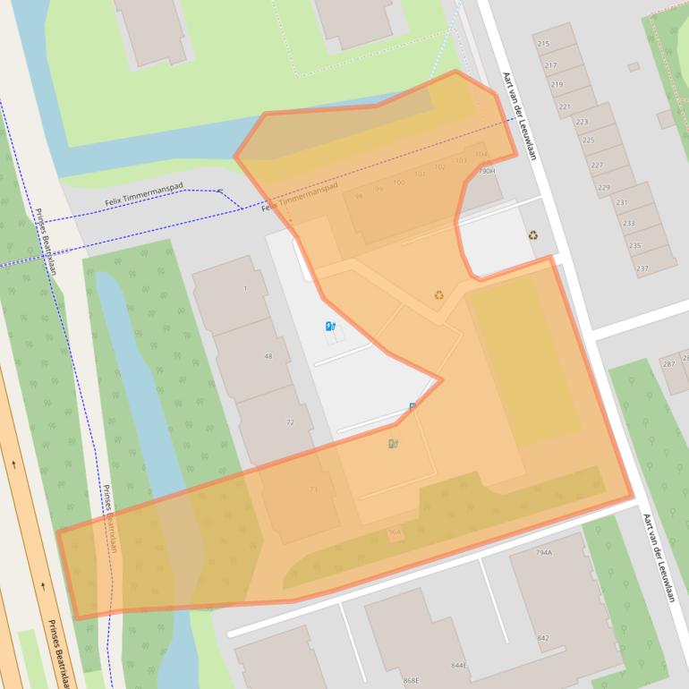 Kaart van postcodegebied 2624PJ.