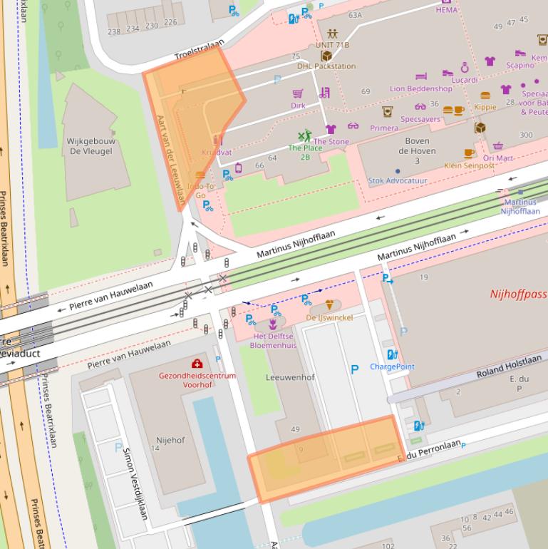 Kaart van postcodegebied 2624PK.