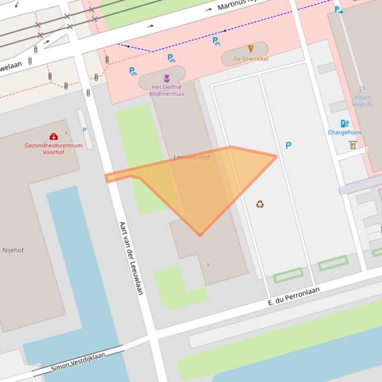 Kaart van postcodegebied 2624PL.