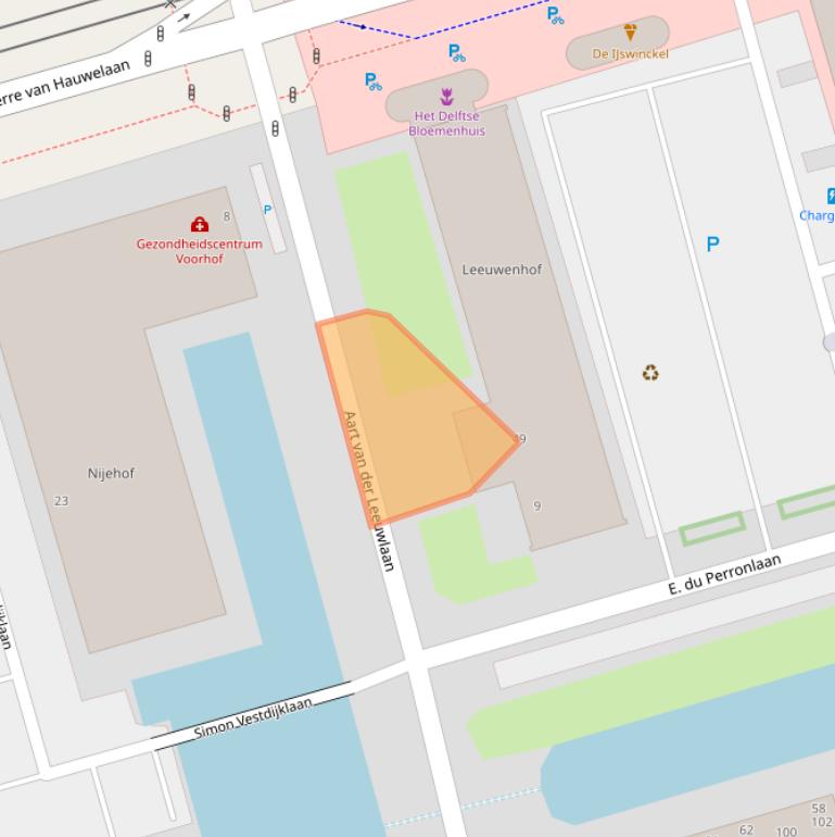 Kaart van postcodegebied 2624PM.